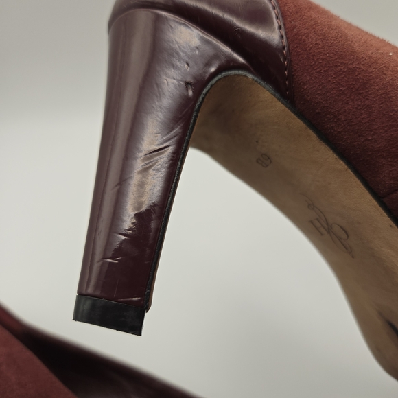 Cole Haan Maroon Suede Heels - Picture 11 of 14